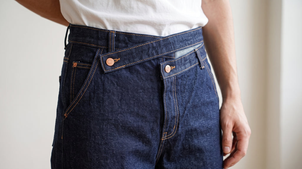 Asymmetrical Cuffed Jeans