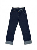 Asymmetrical Cuffed Jeans